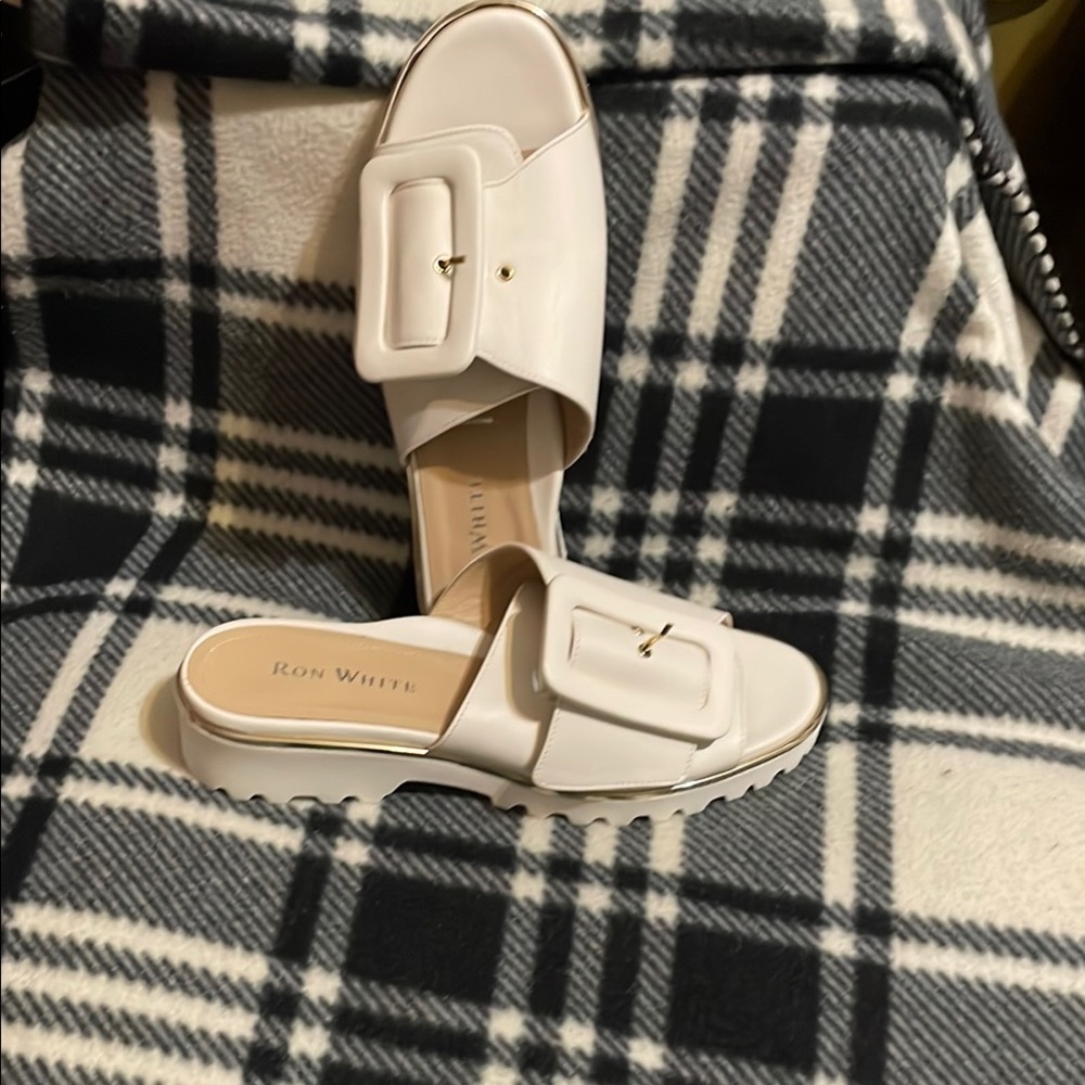 Ron White Women's White Mules